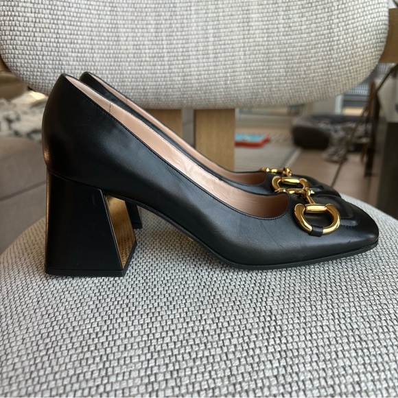 Gucci Baby Bit Horsebit-Detailed Leather Pumps in Black - Picture 4 of 15